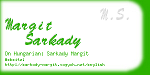 margit sarkady business card